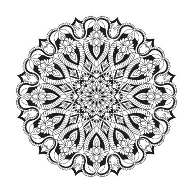 kdp kitap içeriği için eşsiz bir Mandala boyama kitabı sayfası