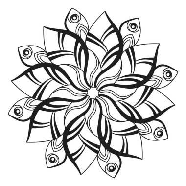 KDP kitap içi için doğal güzellik mandala boyama kitabı sayfası