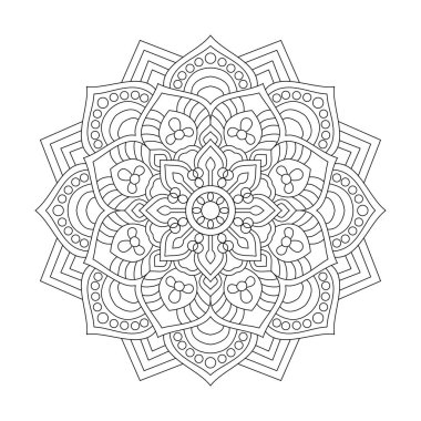 KDP içeriği için Mandala Işıl ışıl güneş boyama kitabı sayfası