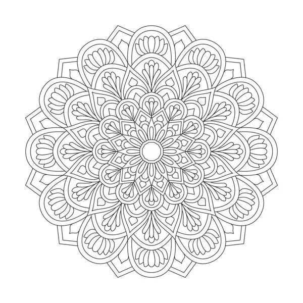 Kdp içeriği için karmaşık mandala boyama kitabı sayfası