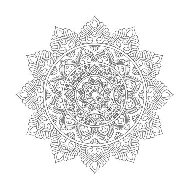 KDP Kitap İçi için Mandala Renklendirme Sayfası Süslemeleri