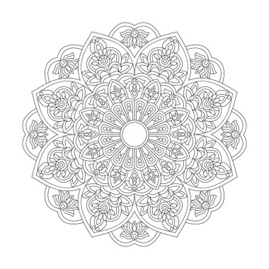 KDP Kitap İçi için Mandala Renklendirme Sayfası Süslemeleri