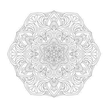 KDP Kitap İçi için Mandala Renklendirme Sayfası Süslemeleri