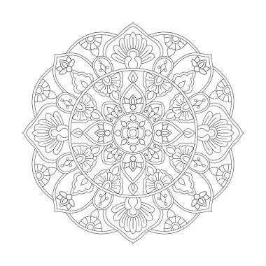 KDP Kitap İçi için Mandala Renklendirme Sayfası Süslemeleri