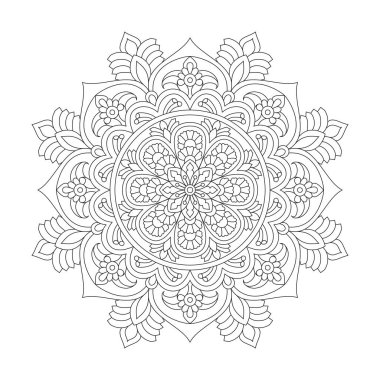 kdp Kitap İçi için Karmaşık Mandala Renklendirme Kitabı Sayfası