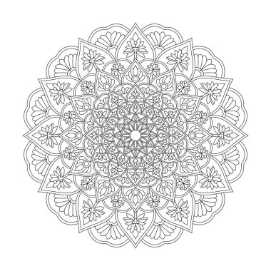 kdp Kitap İçi için Premium Zen Çiçekleri Mandala Renklendirme Kitabı Sayfası