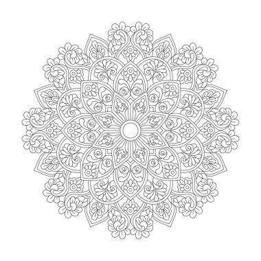 Kdp Kitap İçi için Süsleme Kasırgası Mandala Renklendirme Kitabı Sayfası