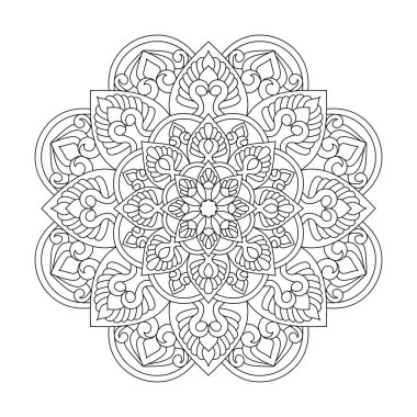 Kdp Kitap İçi İçin Dönen Mutluluk Mandala Renklendirme Kitabı Sayfası