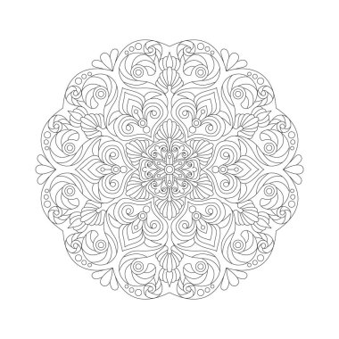 kdp Kitap İçi için Dekoratif Mandala Renklendirme Kitabı Sayfası