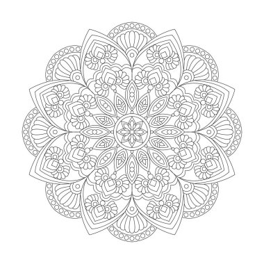 Kdp Kitap İçi için Güzel Mandala Renklendirme Kitabı Sayfası