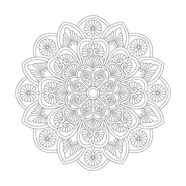 kdp Kitap İçi için Mistik Mandala Renklendirme Kitabı Sayfası