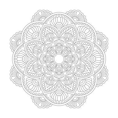 kdp Kitap İçi için Soyut Gevşeme Mandala Renklendirme Kitabı Sayfası