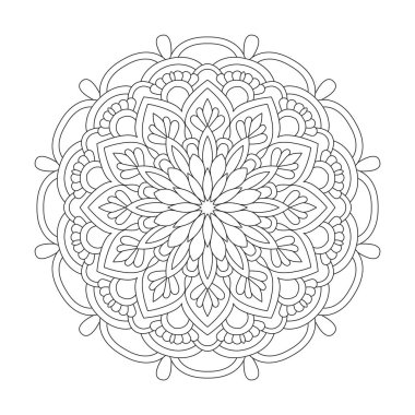 kdp Kitap İçi için Parlak Gevşeme Mandala Renklendirme Kitabı Sayfası