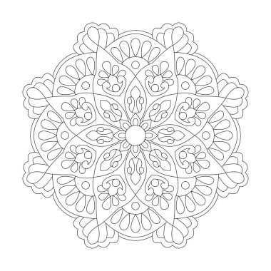 Renklendirme kitabı sayfası için Zentangle biçimi