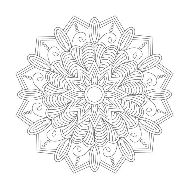 Kdp Kitap İçi için Esrarengiz Mandala Renklendirme Kitabı Sayfası