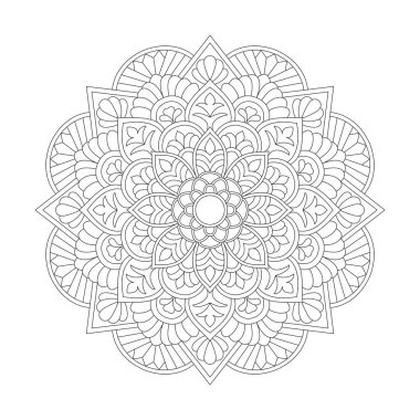 kdp Kitap İçi için Soyut Süsleme Mandala Boyama Kitabı Sayfası