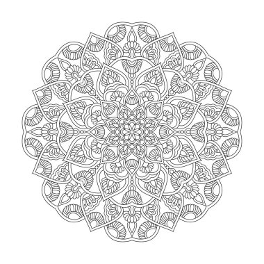 kdp Kitap İçi için Mistik Simetri Mandala Renklendirme Kitabı Sayfası