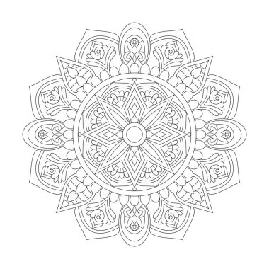 Kdp Kitap İçi için İyi Hazırlanmış Mandala Renklendirme Kitabı Sayfası