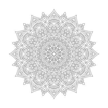 kdp Kitap İçi için İşlenmiş Mandala Renklendirme Kitabı Sayfasını Temizle