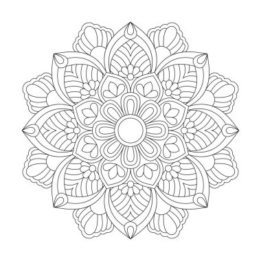 Kdp Kitap İçi için Kozmik Çiçek Mandala Renklendirme Kitabı Sayfası