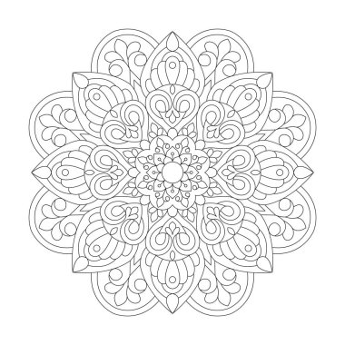 Kdp Kitap İçi İçin İç Barış Mandala Renklendirme Kitabı Sayfası