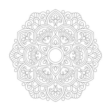 kdp Kitap İçi için Mistik Güzellik Mandala Renklendirme Kitabı Sayfası