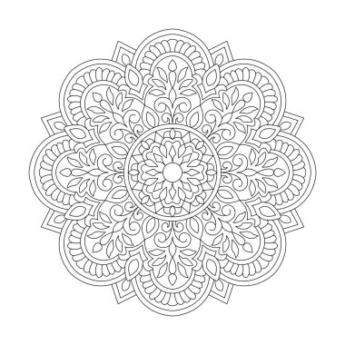 kdp kitap içeriği için Farkındalık Mandala boyama kitabı sayfası