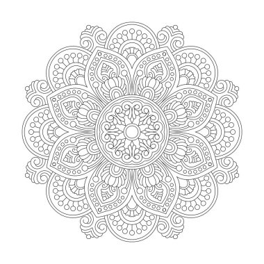 Kdp kitap içi için Çiçek Facile Mandala Boyama kitabı sayfası 