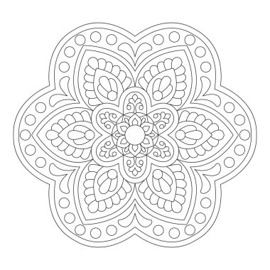 Kdp Kitap İçi için Ruhsal Dönen Mandala Renklendirme Kitabı Sayfası