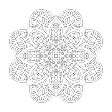 Kdp Kitap İçi için Ruhsal Tarz Mandala Renklendirme Kitabı Sayfası