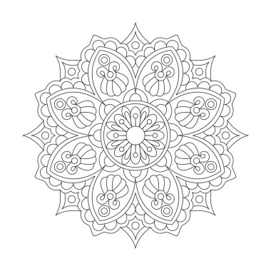 kdp Kitap İçi için Zen Zenith Mandala Renklendirme Kitabı Sayfası
