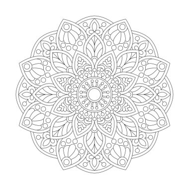 kdp Kitap İçi için Ruhsal Enigma Mandala Renklendirme Kitabı Sayfası