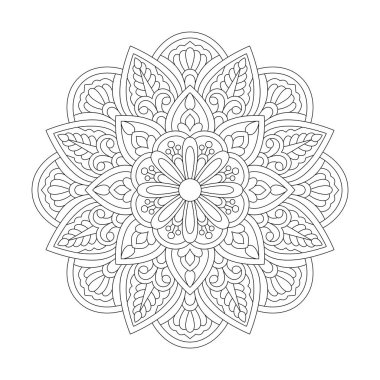kdp Kitap İçi için Mandala Renklendirme Kitabı Sayfası Büyüleyici