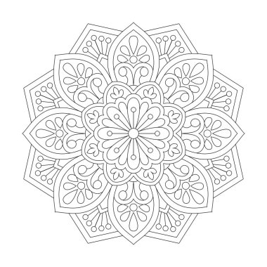 kdp Kitap İçi için Kaleyidoskopik Yaratılış Mandala Renklendirme Kitabı Sayfası