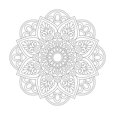 kdp Kitap İçi için Ruhsal Simetri Mandala Renklendirme Kitabı Sayfası