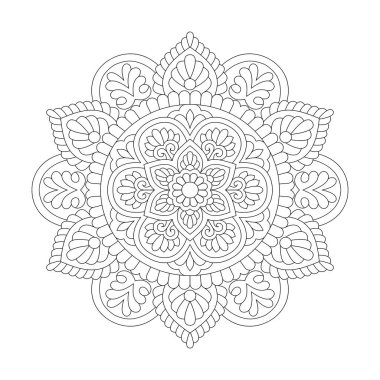 kdp Kitap İçi için Huzurlu Portreler Mandala Renklendirme Kitabı Sayfası