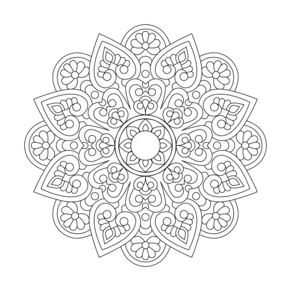 KDP Kitap İçi için Mandala Mlange Mandala Renklendirme Kitabı Sayfası