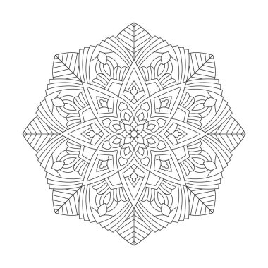 Kdp Kitap İçi için Basit Çocuklar Mandala Renklendirme Kitabı Sayfası