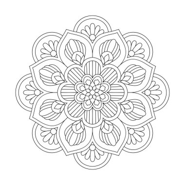 Kdp Kitap İçi için Dekoratif Çocuklar Mandala Boyama Kitabı Sayfası