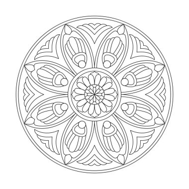 Kdp Kitap İçi için Mandala Süsleme Çocukları Kitap Sayfası