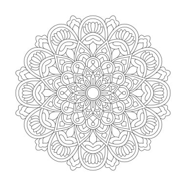 Kdp Kitap İçi için Çocuklar Mandala Boyama Kitabı Sayfası