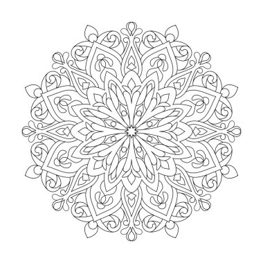 kdp Kitap İçi için Sonsuz Mandala Çocuk Boyama Kitabı Sayfası