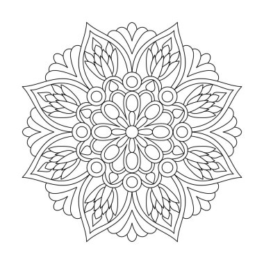 Kdp Kitap İçi için Gelişen Çocuklar Mandala Boyama Kitabı Sayfası