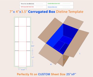 Kahverengi Oluklu Paket Kutusu Boyutu 7x4x3.5 Inches Nakliye Kutusu Kargo Kutusu Kutusu