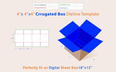 Oluklu Karton 4x4 Inches 3 Ply Kutusu Paketleme, Taşıma, Nakliye,