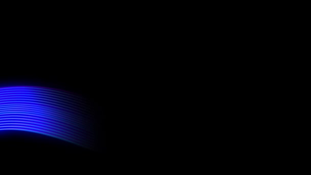 Abstract Technologie Banner Ontwerp Digitale Neon Lijnen Zwarte Achtergrond Bewegen — Stockvideo