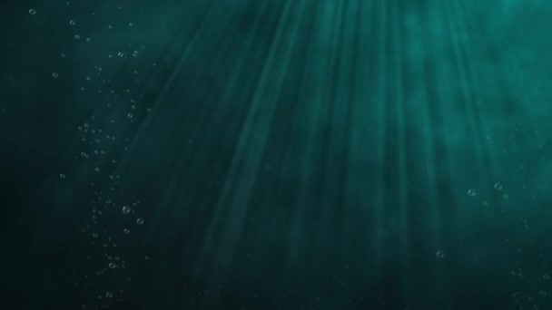 Escena Submarina Con Rayos Luz Solar Que Brillan Desde Arriba — Vídeo de stock