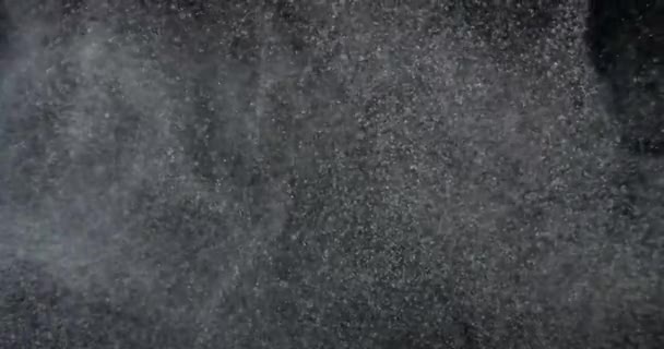 Organic Cloud Dust Particles Black Screen Overlay Filmed Red Camera — Vídeos de Stock