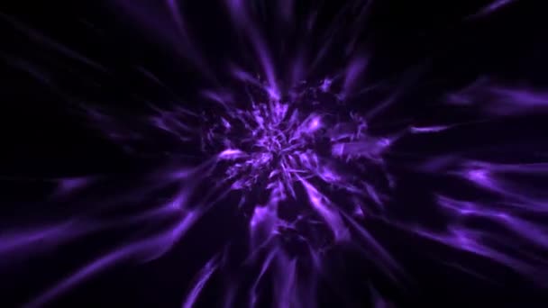 Fly Nebula Space Flying Beautiful Glowing Violet Cosmic Galaxy Wormhole — Stockvideo