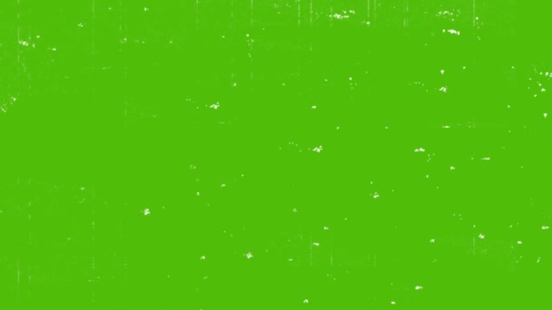 Dust Scratches Green Screen Overlay Effect Grunge Film Texture High — Stok video